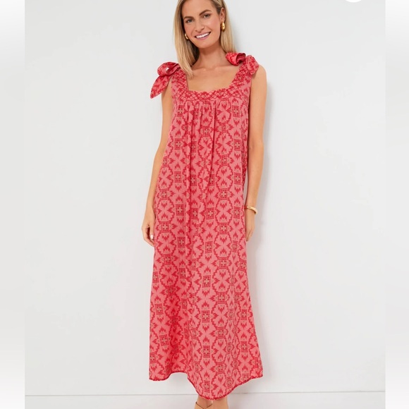 NIMO WITH LOVECoral Ikat Obsidian Dress